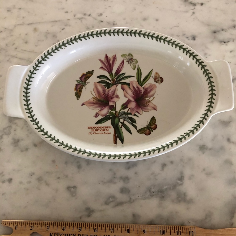 Portmeirion 1972 Botanic Garden 14” Oval Baking Dish with handles